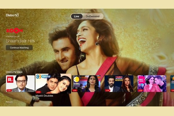 DistroTV and OTTplay have formed a strategic partnership, making DistroTV's 170+ live streaming channels available to OTTplay users in India.