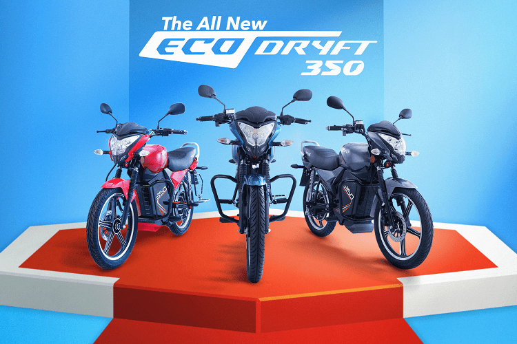 PURE EV Launches ecoDryft 350: Electric Motorcycle packed with 171 KM Range & Performance