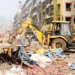 Illegal constructions demolished in Mumbai amid heavy security deployment following clashes during Ayodhya Ram mandir pran pratishtha celebrations.