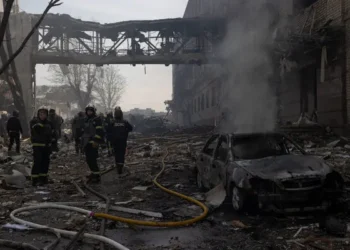 Rescue workers in Kharkiv -- Ukraine's second city that is near Russia's border -- hauled survivors from smouldering piles of rubble, AFP journalists reported.