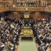 A vote on the Israel-Hamas war triggered chaos in the UK’s House of Commons with the Scottish National Party walking out in protest and Prime Minister Rishi Sunak’s Conservatives also refusing to cast their ballots.