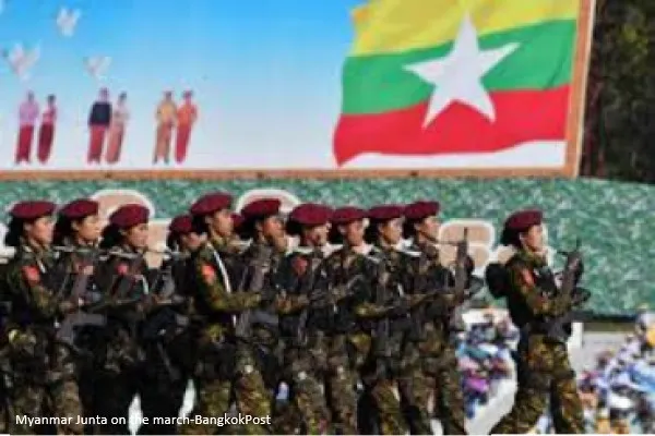 All men aged 18-35 and women aged 18-27 must serve in the military for up to two years, while specialists like doctors aged up to 45 must serve for three years as imposed by Myanmar Junta.