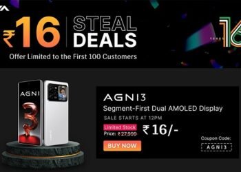 Lava Celebrates 16th Anniversary with Rs.16 Steal Deals on Lava Agni 3 5G and Prowatch V1